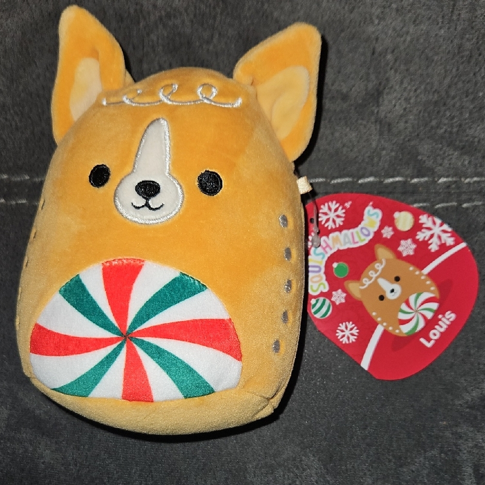 4.5" Louis The Gingerbread Corgi Christmas Holiday Squishmallow 2025